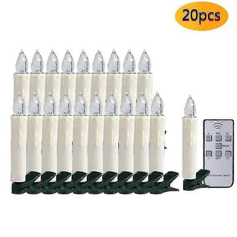 20 Led Candles, Remote Control And Batteries, Dimmable Candle Lights Flameless