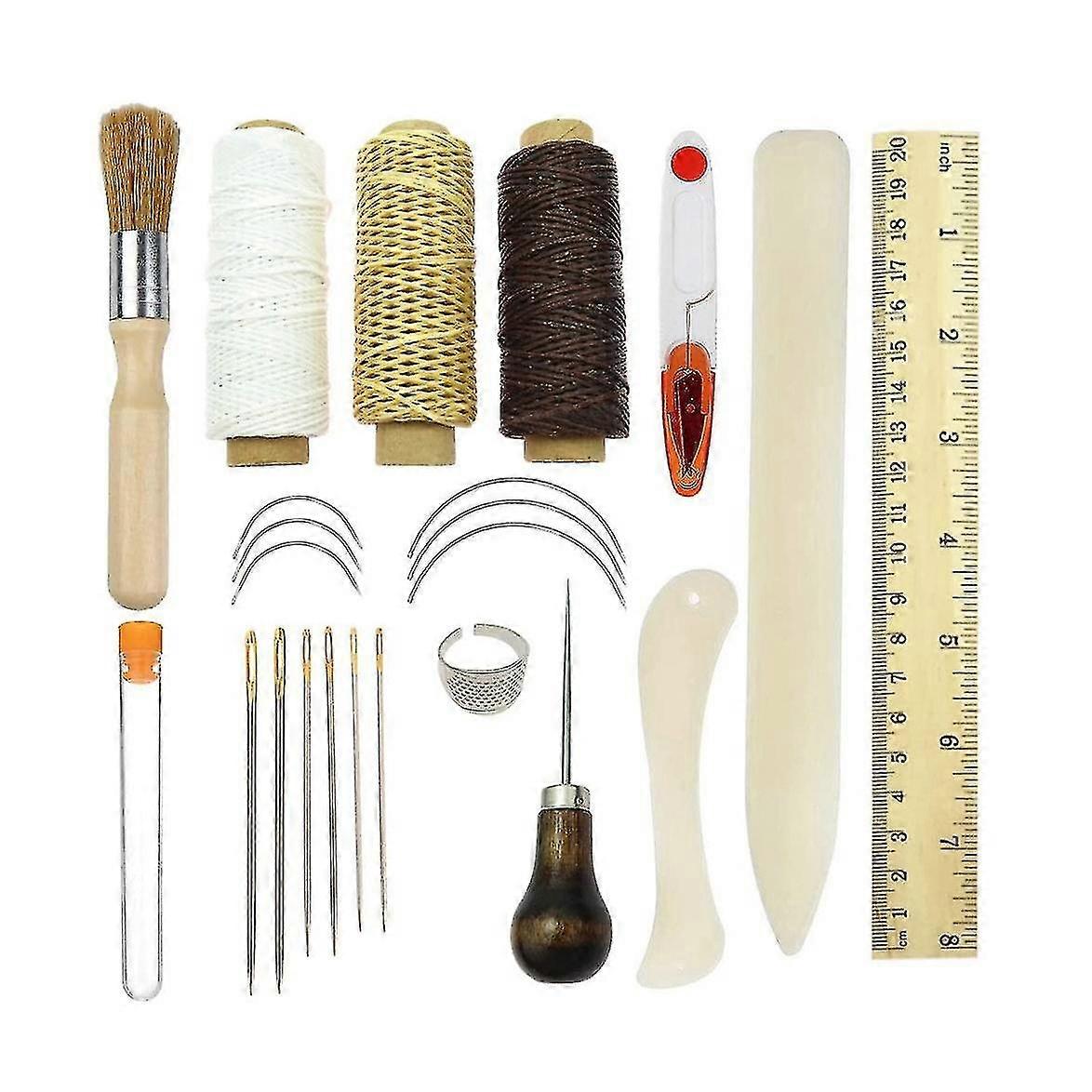 23 pcs leather sewing repair bookbinding tools kits