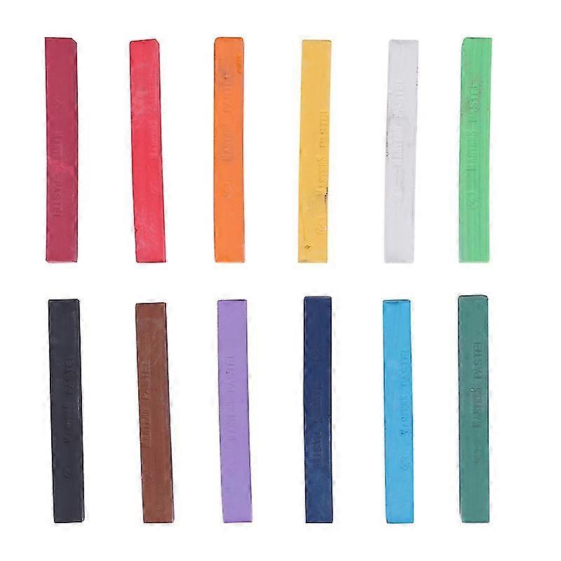 1 Box Of 12pcs Pastel Chalks Oil Pastel Pastel Sticks Chunky Crayons For Sketching Graffiti Crafting Use (12 Colors)