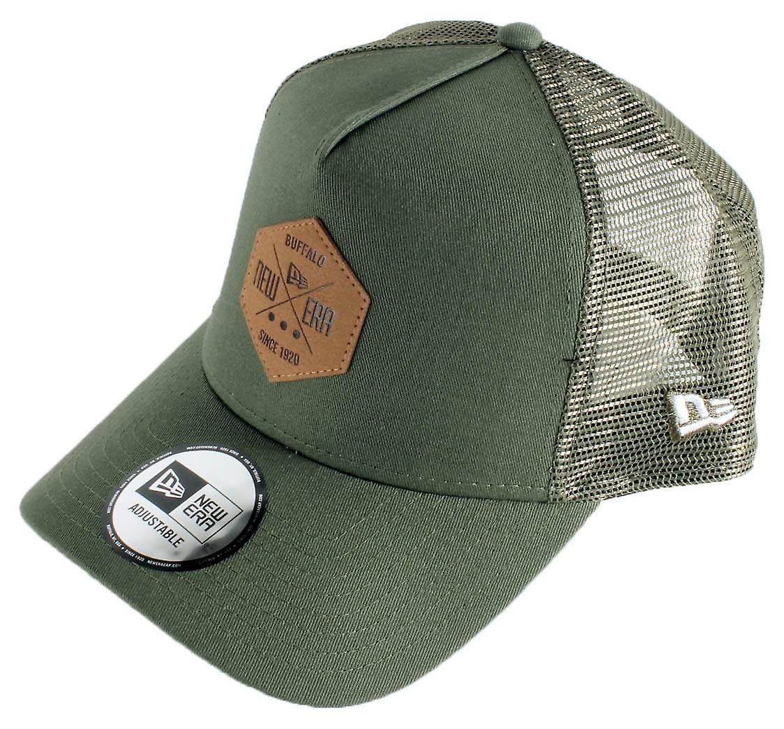 New Era 9FORTY Heritage Patch Trucker Cap - Green/Brown