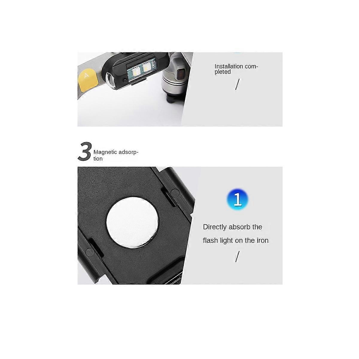 4 Pcs Universal LED Anti-Collision Mini Warning Light Drone with Strobe Light 7 Colors Turn Signal