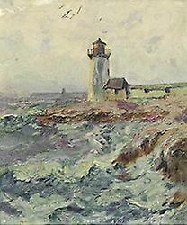 Maják pri prílive-16x20