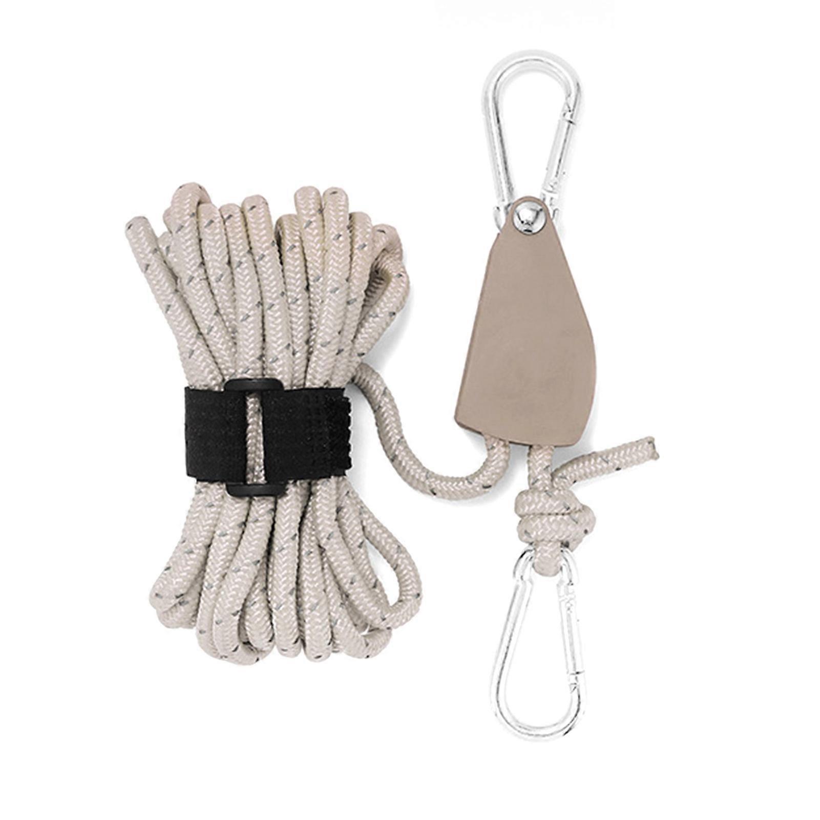 Portable Adjustable Fix Camping Rope Reflective Camping Pulleys Adjuster