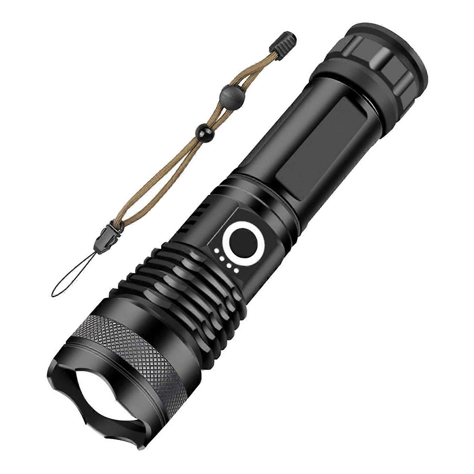 Outdoor LED USB Flashlight Spotlight Strong -Medium-Weak -SOS-Flash Mode Flashlight Camping Waterproof Handheld Flashlight