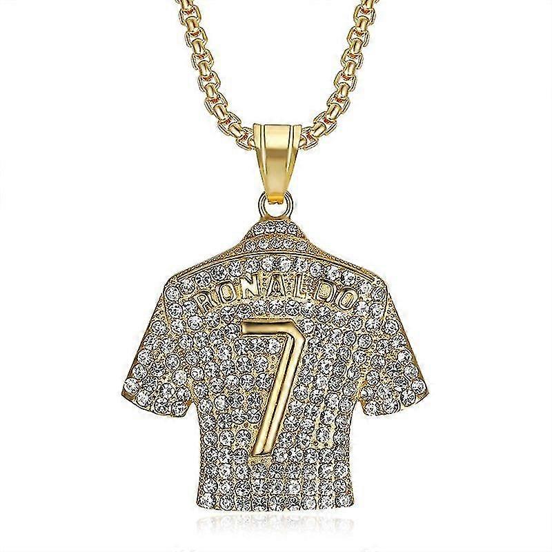 Szn 316l λιγότερο ατσάλινο tium plated s football 7 jersey μενταγιόν κολιέ 24in