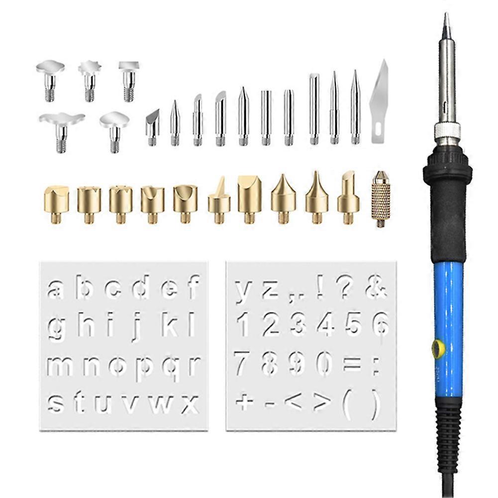 29pcs/set Wood Burning Kit Pyrography Pen with Temperature for Wood Burning Carving