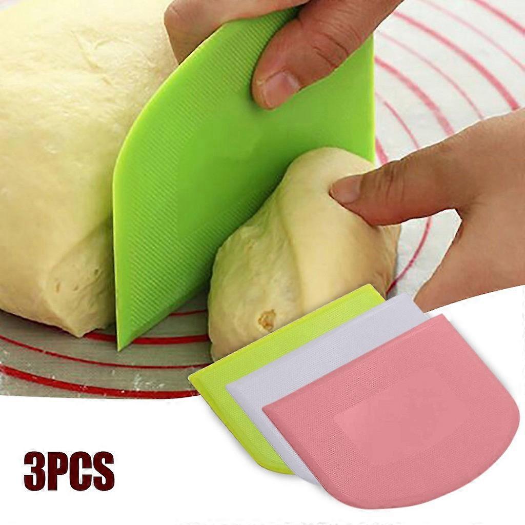 3pcDough Cake Scraper Baking Tool Soft Scraper