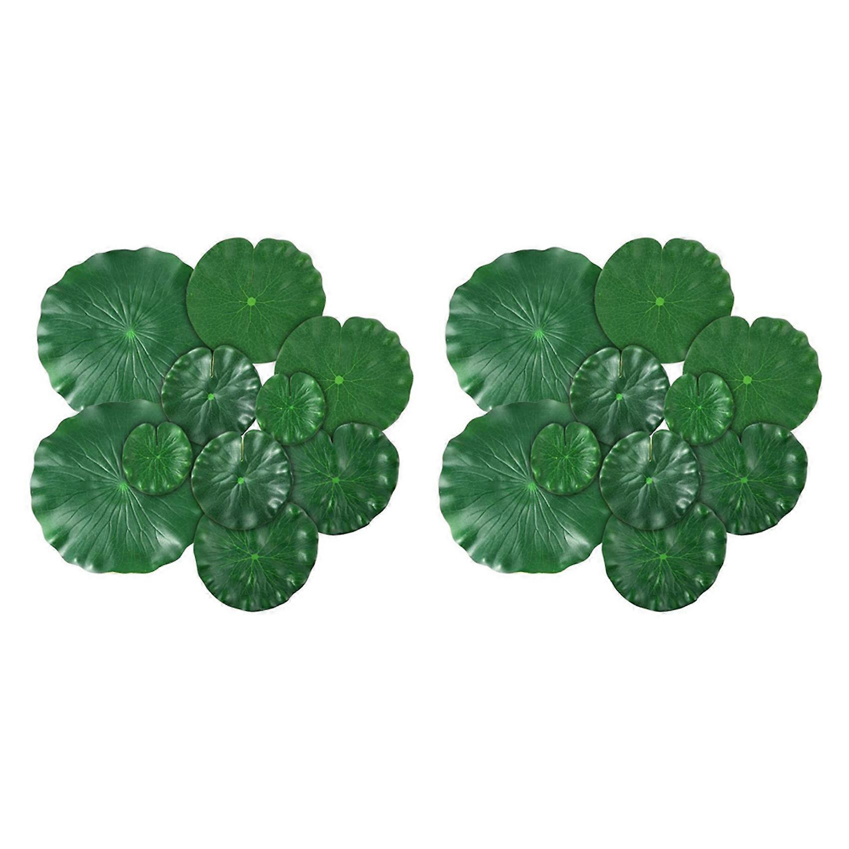 20 Pieces 5 Kinds Artificial Floating Foam Lotus Leaves Lily Pads Artificial Foliage Pond Decor for