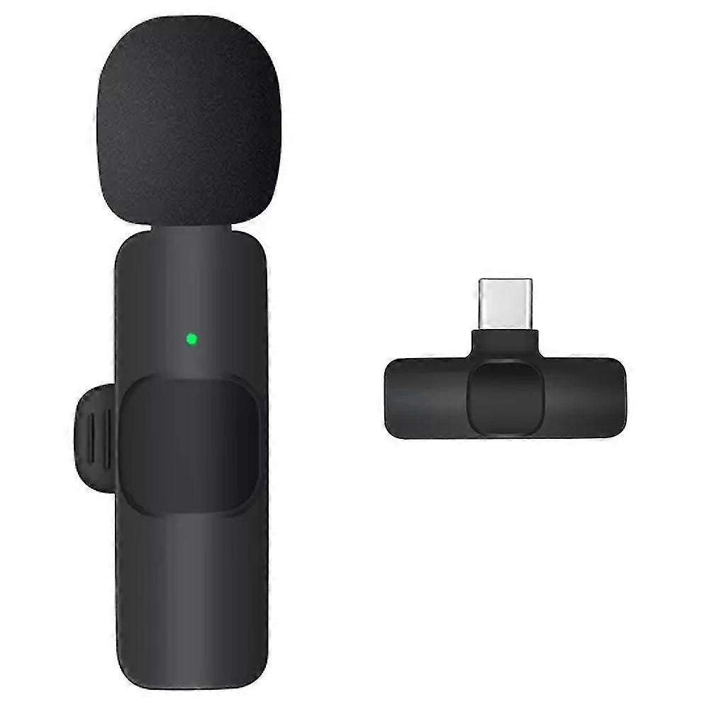 Wireless Microphone Indoor Outdoor Live Lavalier Microphone With Noise Reduction For Smartphone Pc