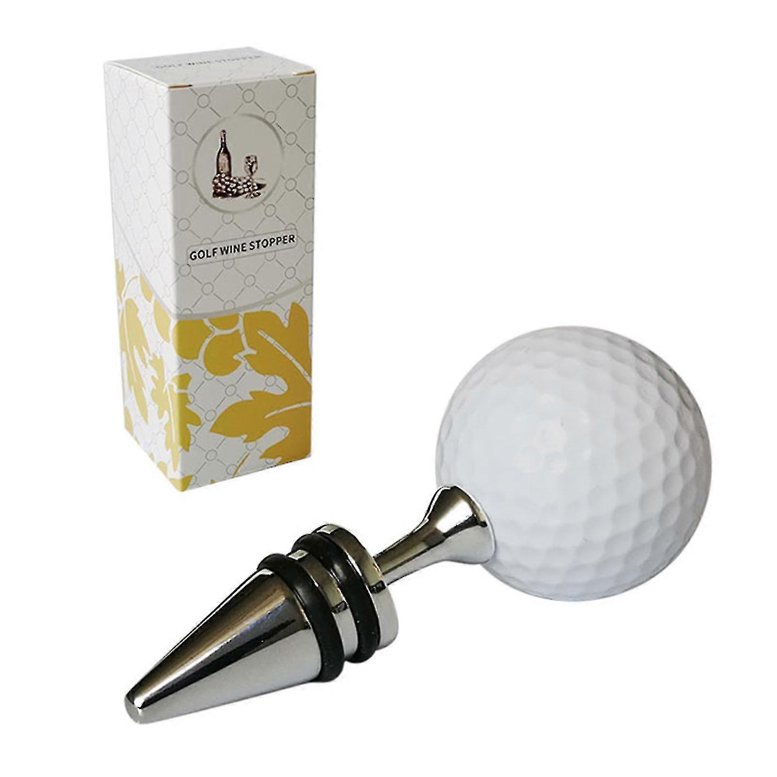 Golf Ball Wine Stoppers Sealing Wine Cork Novelty Wine & Beverage Bottle Plug, Wine Top Decoration, Gift For Wine Lovers & Golf