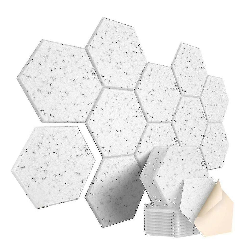 12pcs -adhesive Sound Proof Foam Acoustic Panels,12x10x0.4in Hexagonal,reduce Noise And Eliminate E