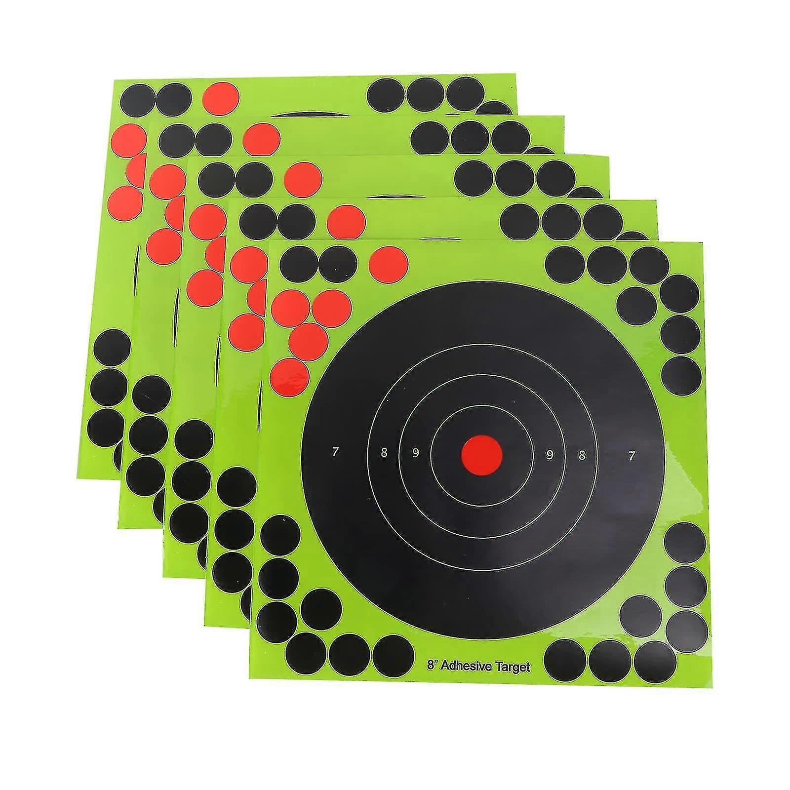 50pcs 8 Inch Shooting Targets Self Adhesive Target Sticker Paper Fluorescent Targets Stickers