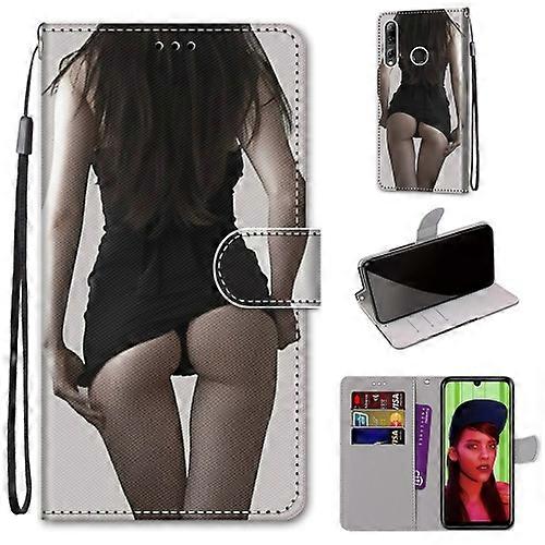 For Huawei P smart+ 2019 / Enjoy 9s Coloured Drawing Cross Texture Horizontal Flip PU Leather Phone Case