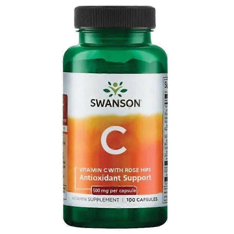 Swanson Vitamin C with Rose Hips Extract 500mg Capsules 100