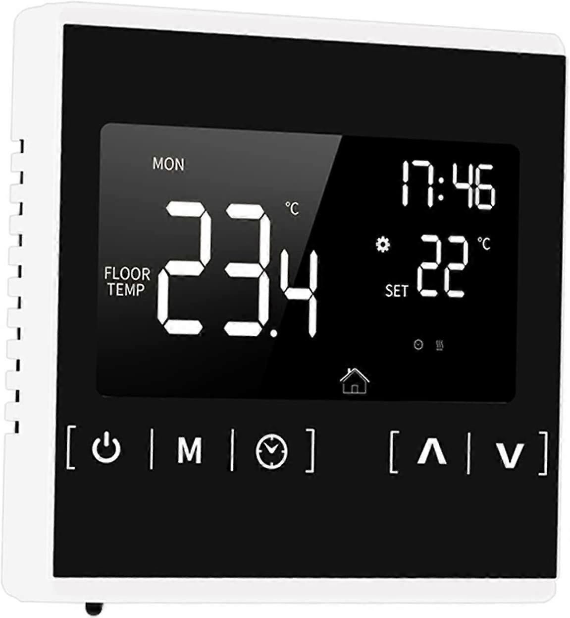 Yerden Isıtma Akıllı LCD Dokunmatik Ekran Termostatı Ev için Programlanabilir Elektrikli Yerden Isıtma Termoregülatör AC 85-250V Sıcaklık Kontrolü