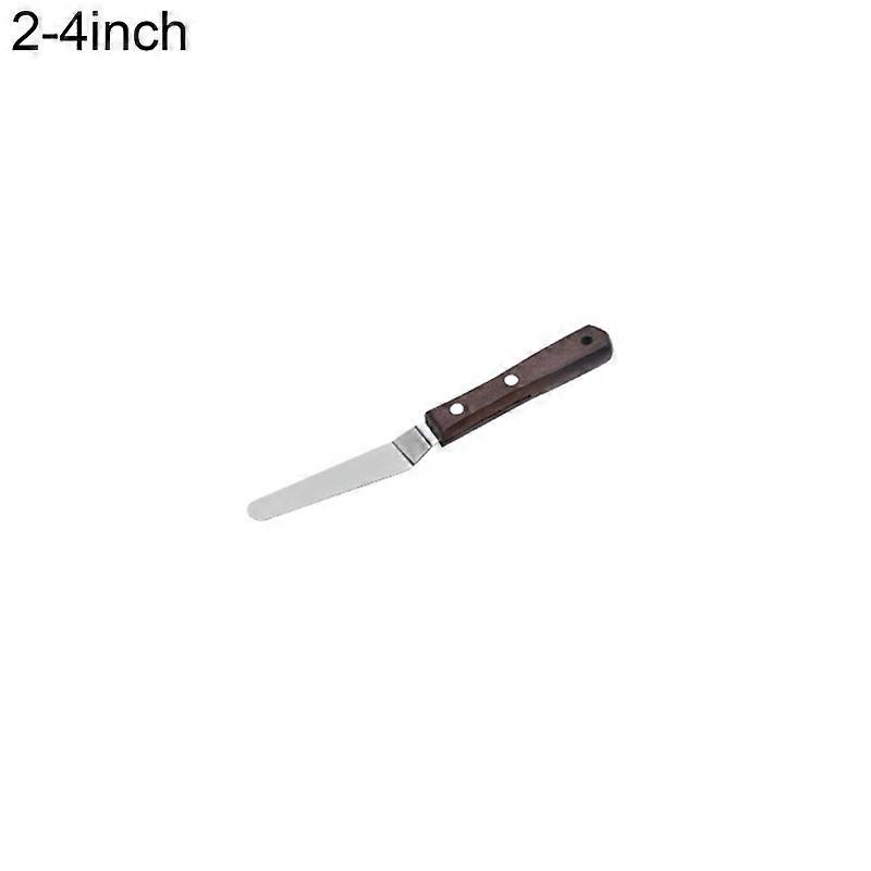 Cake Spatula Wooden Handle Baking Tools Stainless Steel Cupcakes Fondant Scraper for Kitchen
