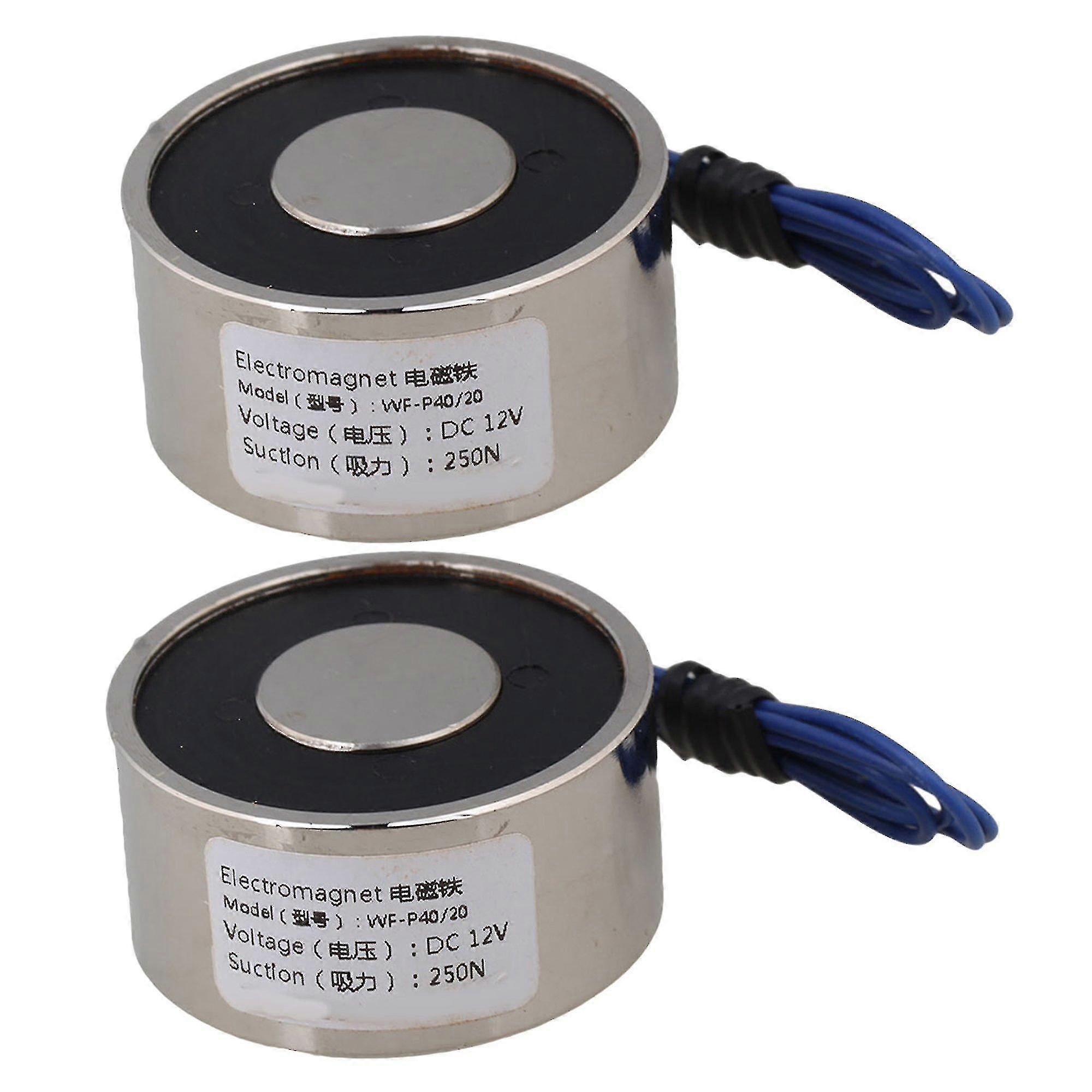 2 X Ímã de Elevação Elétrica Dc12v 250n Segurando de Eletroímã