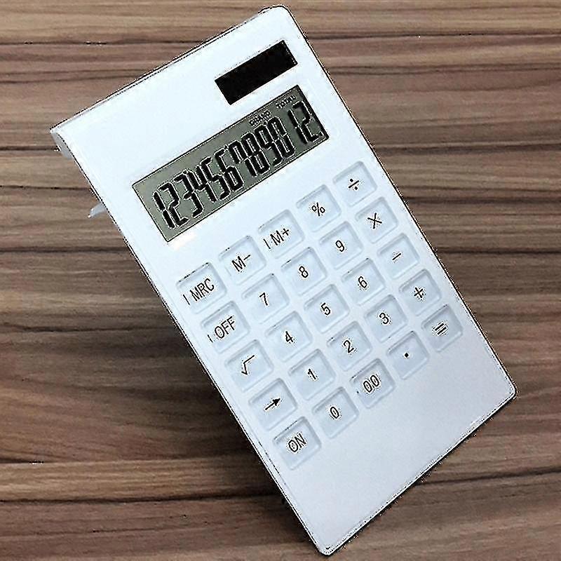 Solar Charging CalculatorAcrylic Calculator,solar Power,12 Digits Lcd Display,modern Elegant Desk Accessory,office Home Electronics,business Gift Idea