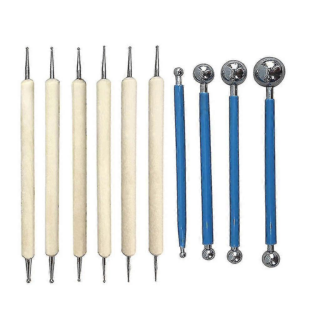 10 PCは、マンダラロック絵画のためのキットステンレス鋼ボールスタイラスを点在