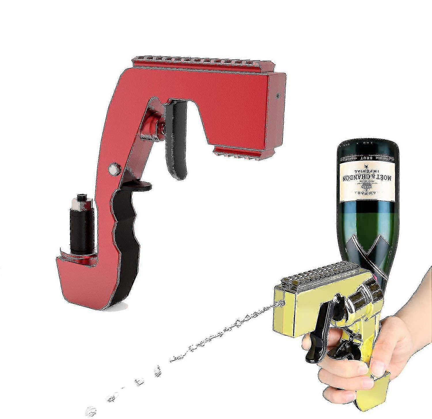 Σκοπευτής όπλου σαμπάνιας, σκοπευτής όπλων μπύρας, μπουκάλι σκοπευτή πυροβόλων όπλων αλκοόλης (κόκκινο)