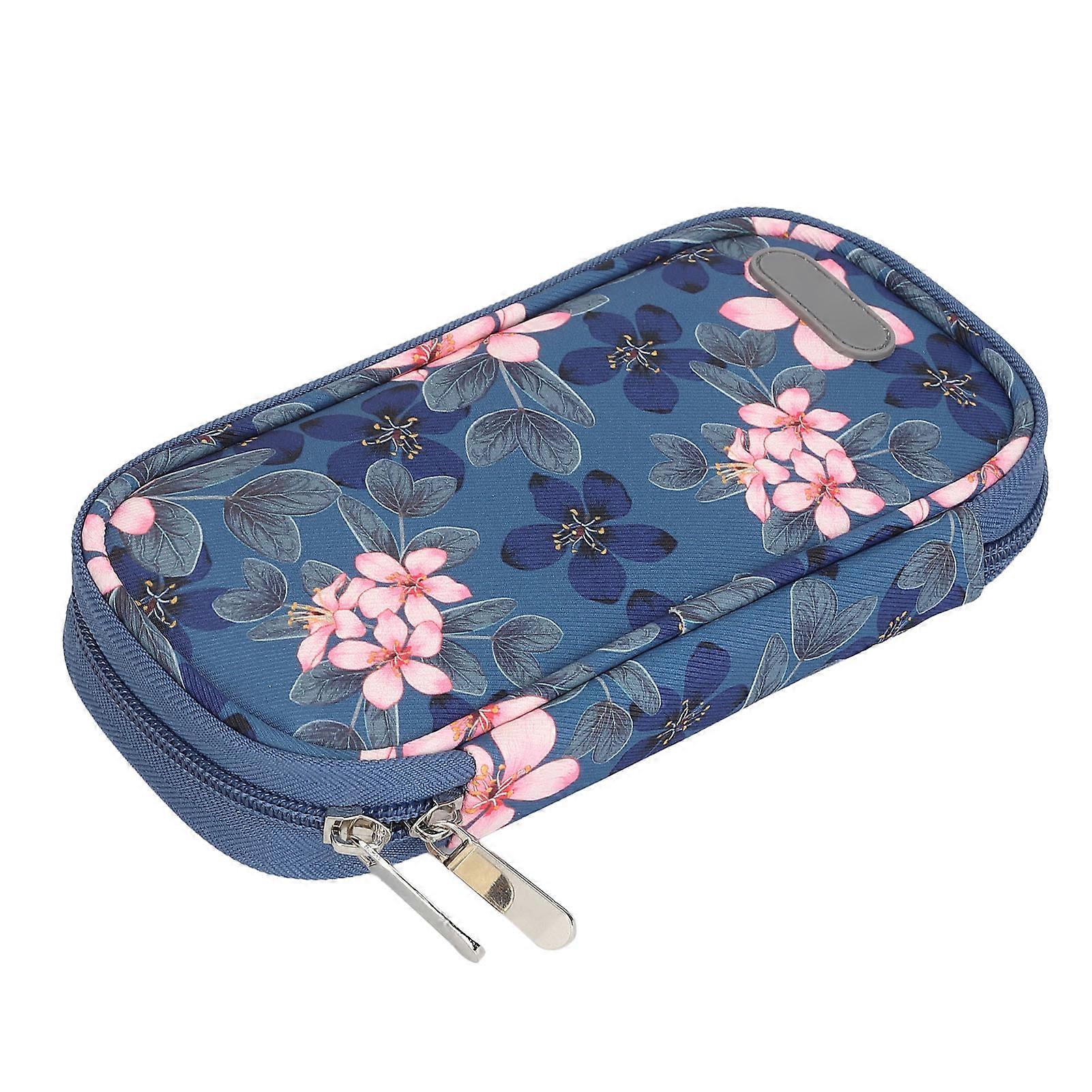 Insulin Pen Cooler Travel Case Portable Diabetic Medication Insulated Cool Organizer Bag for Diabetes Supplies Magnolia Flower