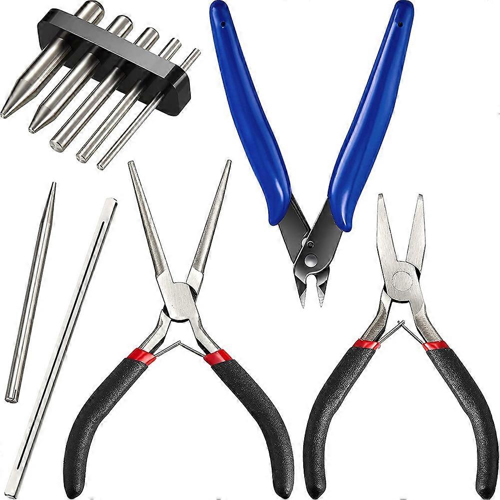 10 Pcs Metal DIY Model Tool Sets Tab Edge Cylinder Cone Shape Bending Assist Tools for 3D Metal Puz