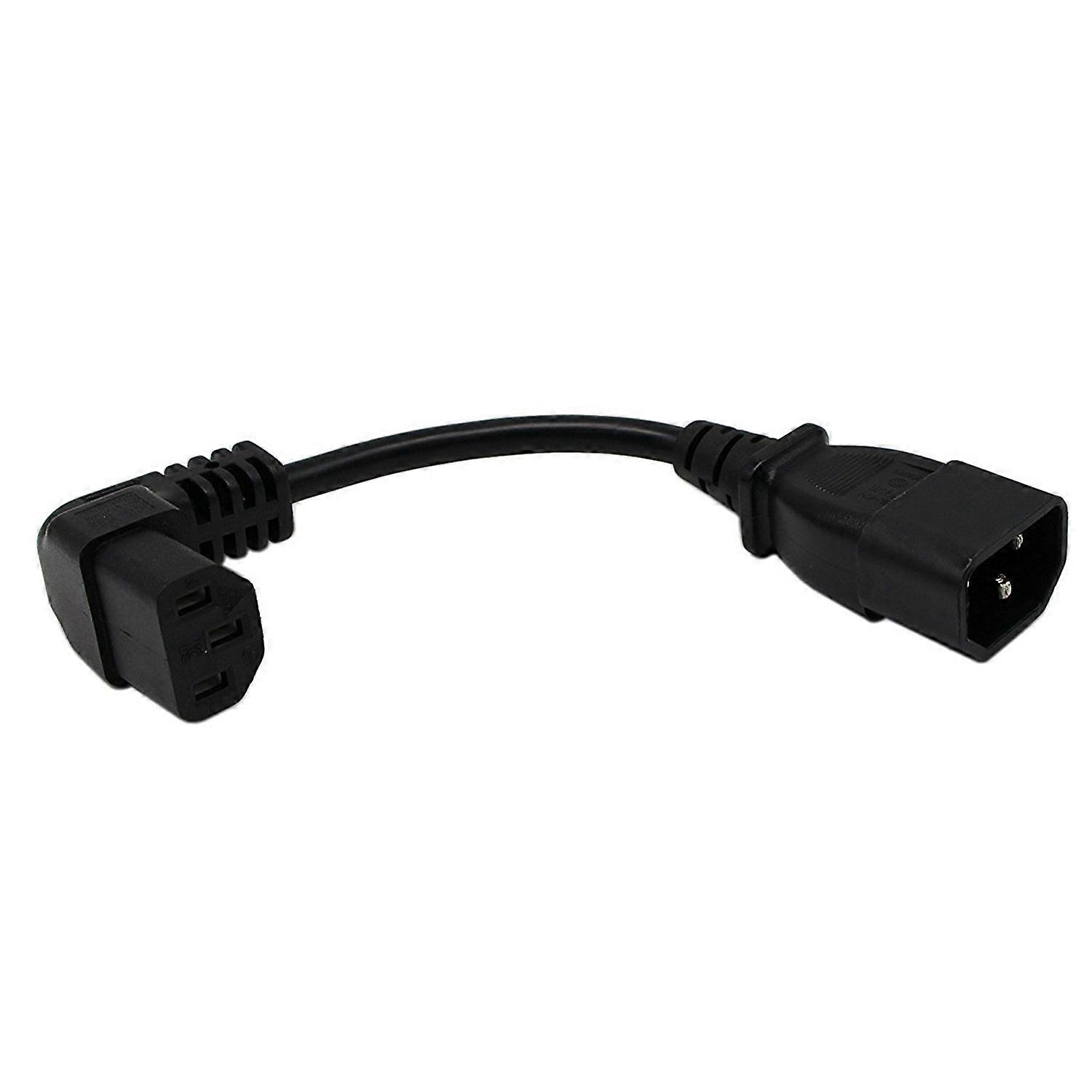 18cm IEC 320 C13 3 Pin Female to C14 3 Pin Male PDU Power Supply Extension Cord for Computer LED HD