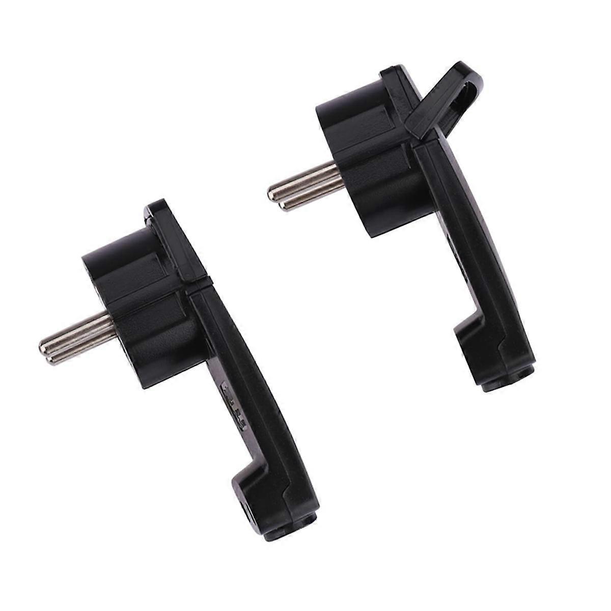 2pcs Black Schuko Angled Plug Flat, Schuko Flat Plug 250 V (16 A), Schuko Plug, Schuko Plug Flat, E