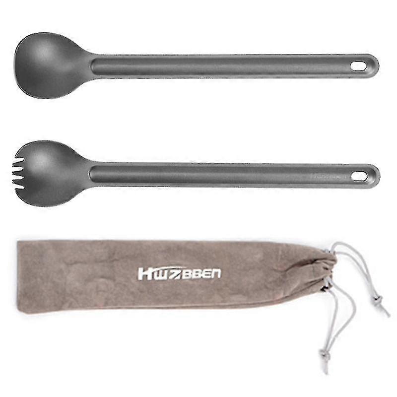 Titanyum Uzun Saplı Spork Ve Kaşık Kamp Spork Ve Kaşık, Çevre Dostu Kahve Kaşığı, Spork Ve Kaşık Seti