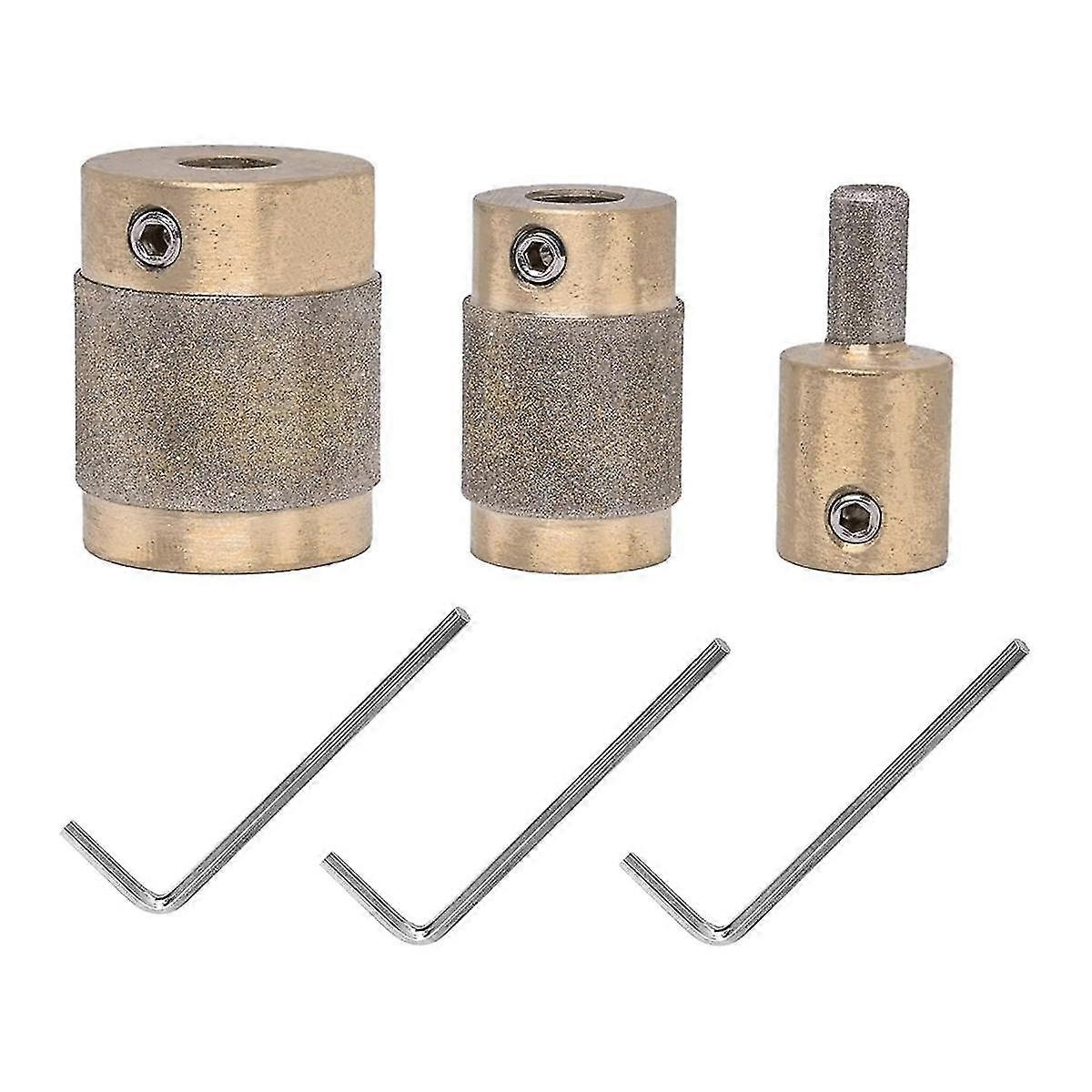 1 3/4 1/4 polegadas vitral diamante moedor bits ferramentas 3 tamanhos núcleo de latão vitral moedor bits