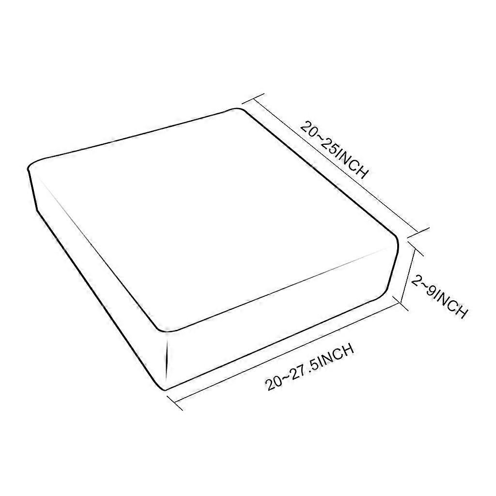 15xStretchスパンデックスジャカードソファソファシートクッションカバーダークグレー-サイズS