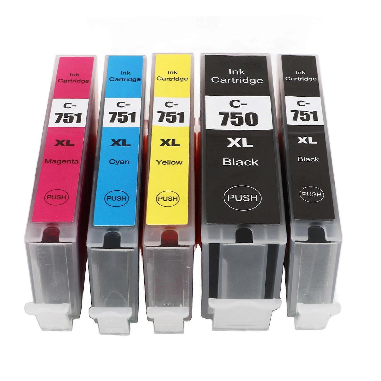 Printer Ink Cartridge Set Fluent Clear Printing Robust Ink Cartridge Replacement for PIXMA MG5470 BK BK C M Y 5 Colors