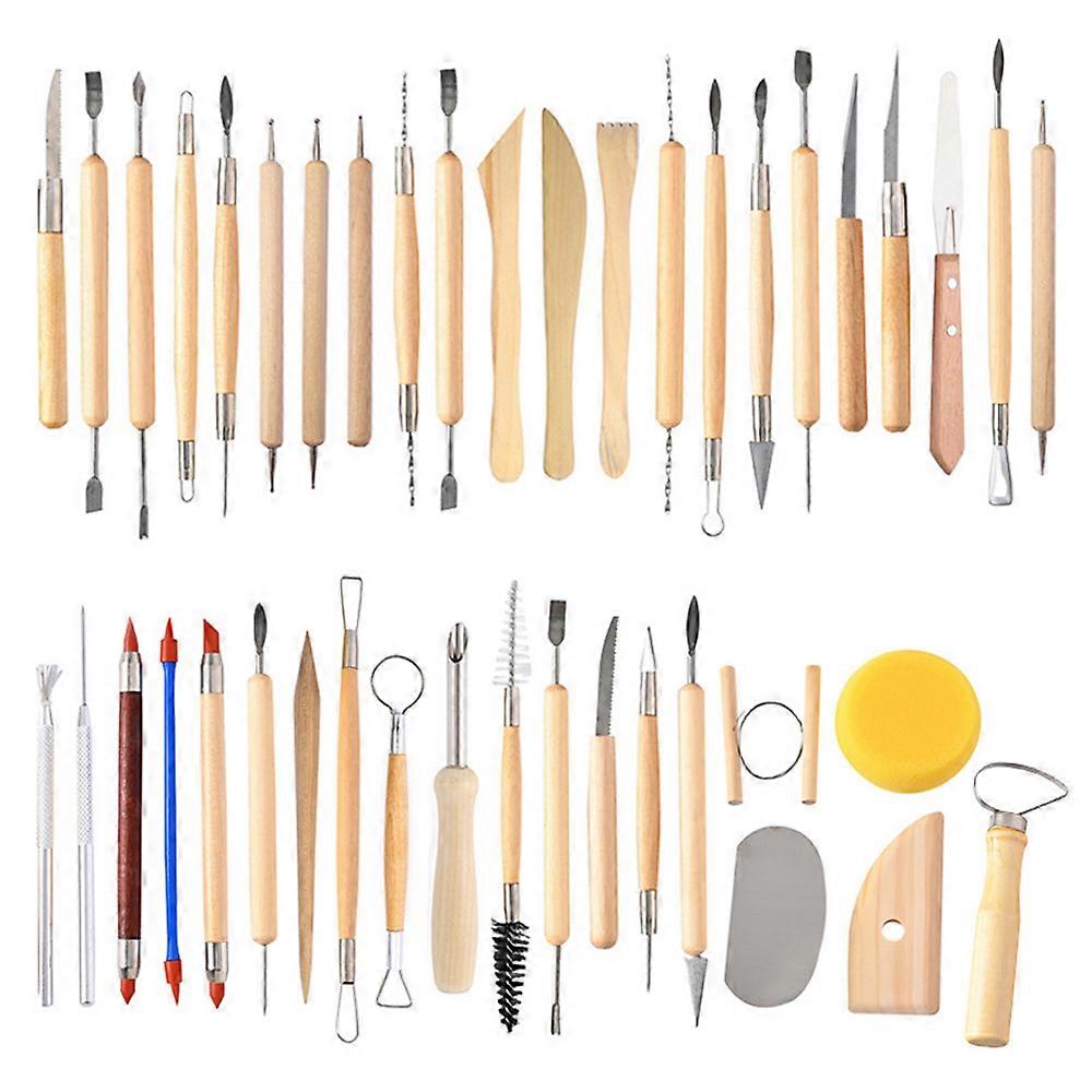 42-Piece Pottery, Clay and Sculpting Tool Set, Complete Kit for Modeling, Carving, and Ceramics