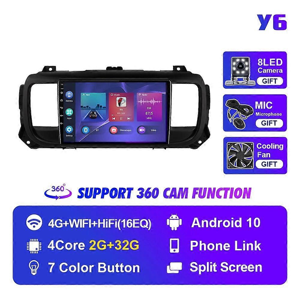 Autoradio for Citroen Jumpy 3 SpaceTourer 2016-2021 2din Car Radio Stereo Autoradio Multimedia Player Auto Navigation