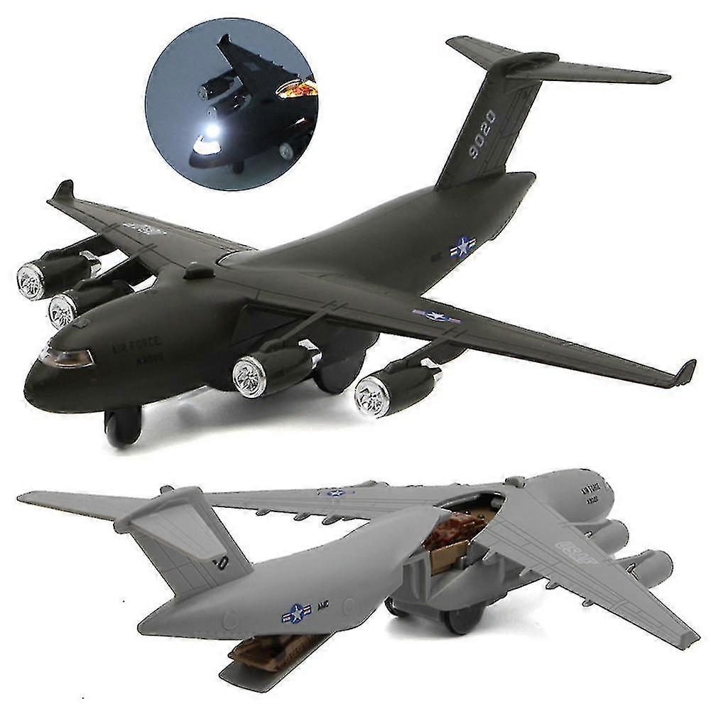 Alloy sound and light pullback aircraft military model C17