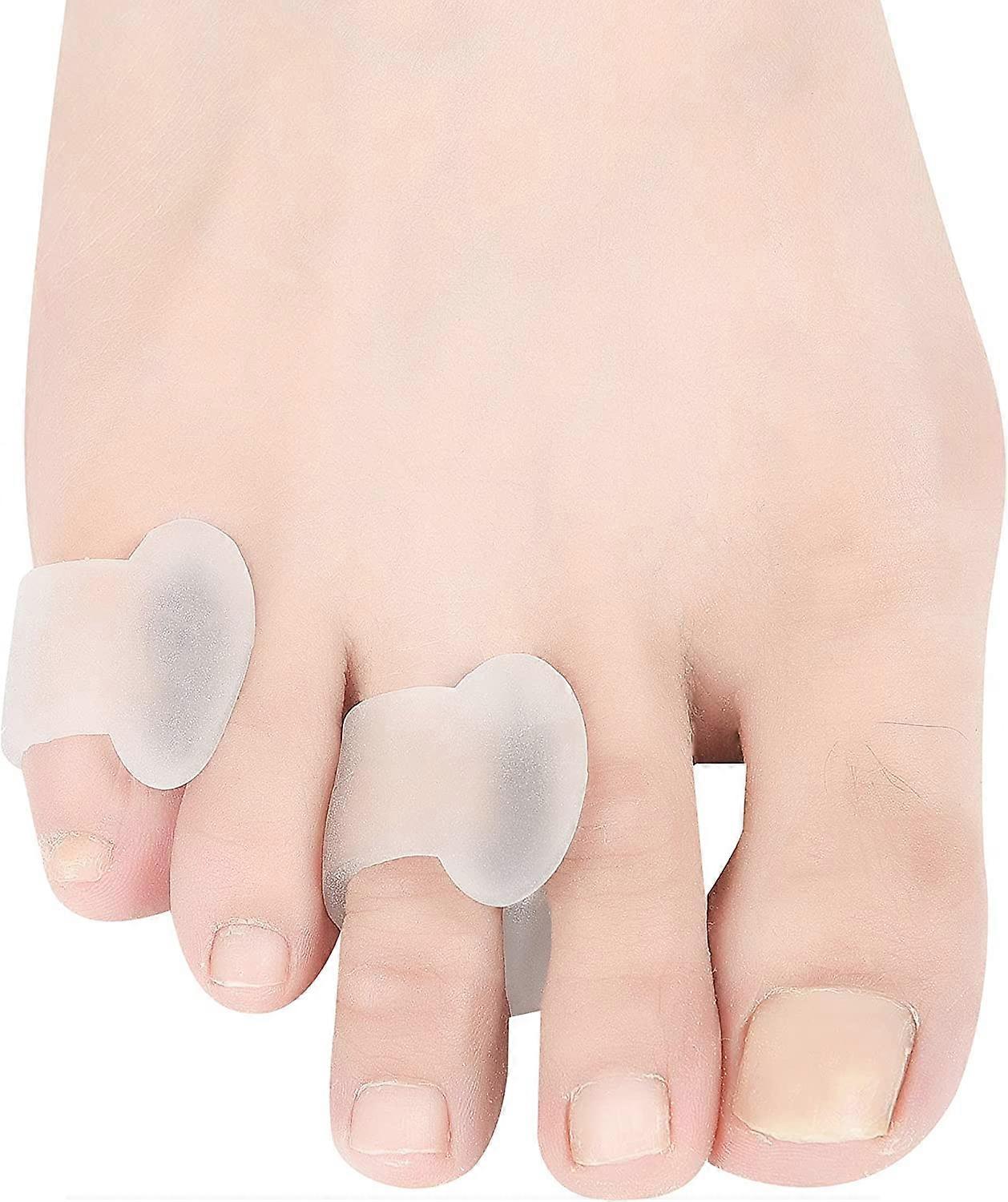 Pinky Toe Separators, Translucent Gel Toe Protector Spreader Small Silicone Toe Spacers, Cushions for Curled Overlapping Separate Toe Correct