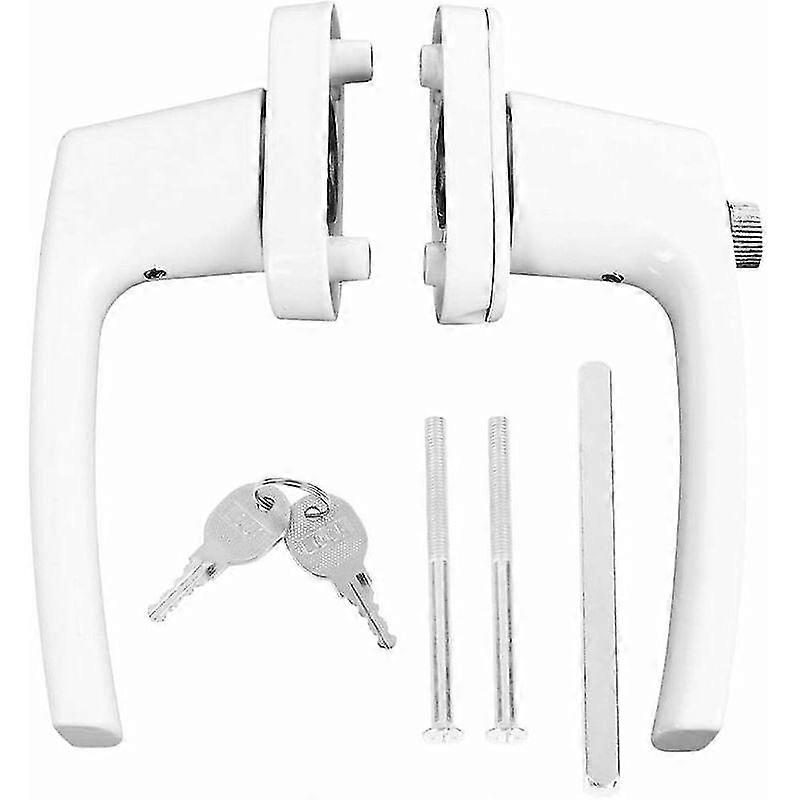 Double Ended Solid Thick Lever Handle With Keys Compatible Door And Windowwhite