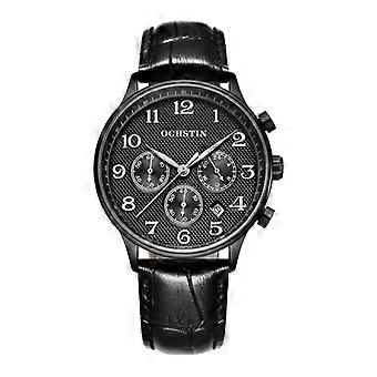 Ochstin Quartz Heren Lederen Horloge
