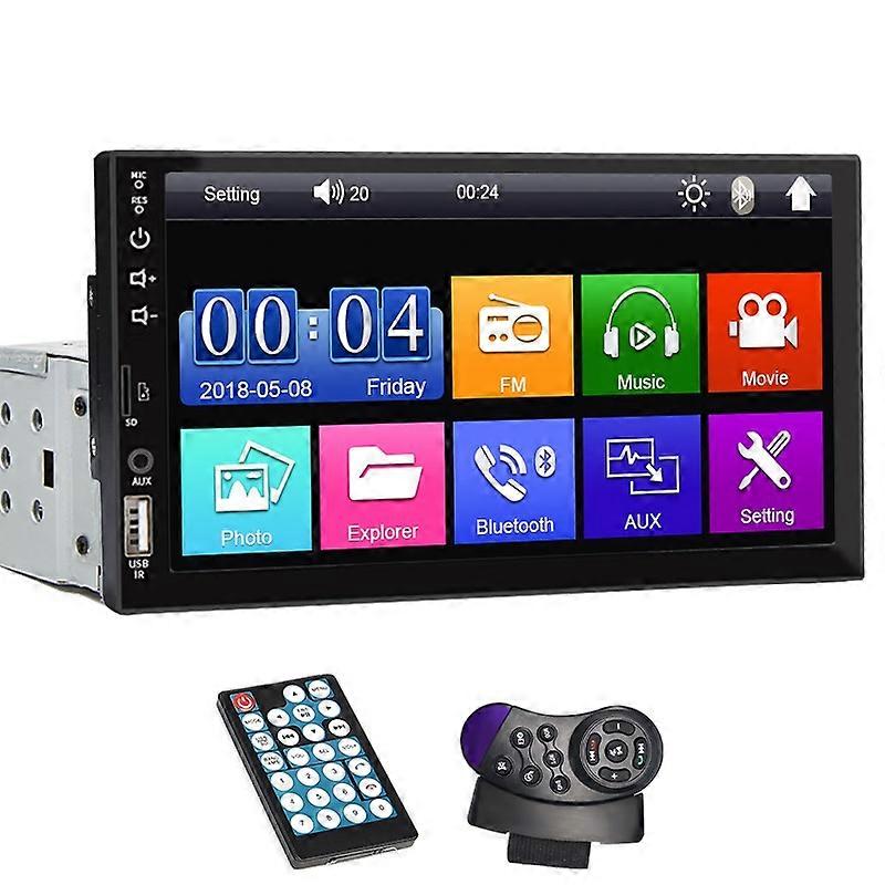 7 Car Radio 1 Din MP5 Player HD Touch Screen Multimedia FM ISO Power Aux Input USB Bluetooth Mirror Link Universal Autoradio