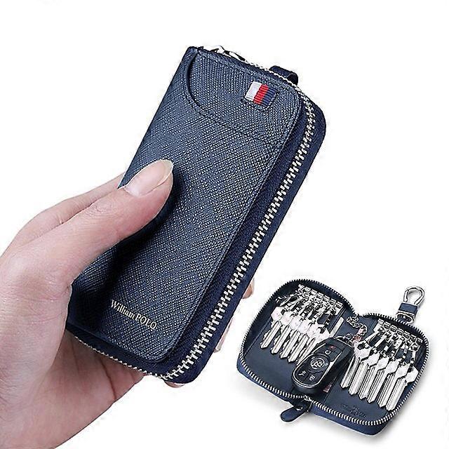 Genuine Leather Keychain Men Key Holder Organizer Pouch Cow Split Car Key Wallet Housekeeper Key Case Mini Card Bag