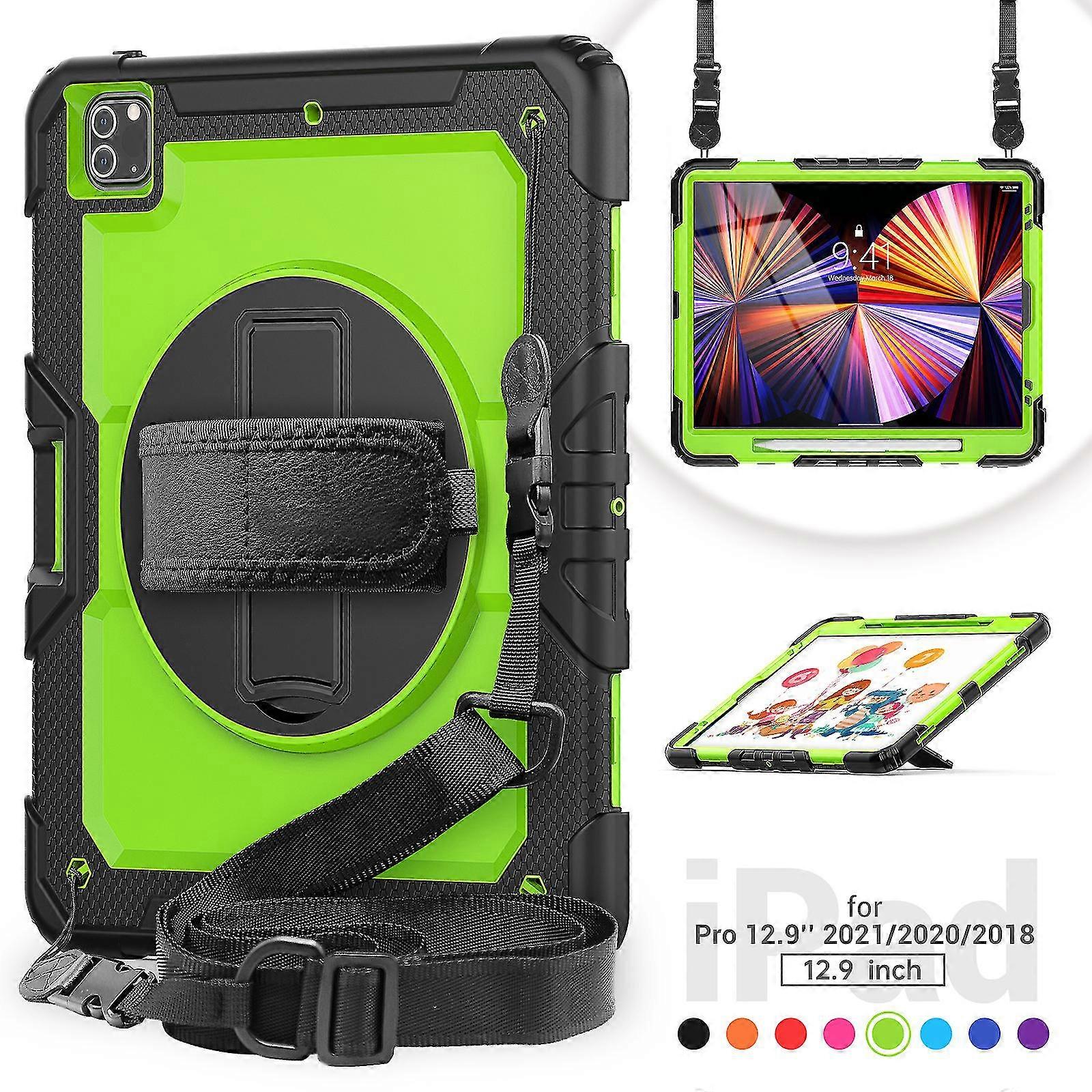 3 Pc Protective Case For Pro 12.9'' 2021 5th Nerat,-funct Bracket Tablet Cover