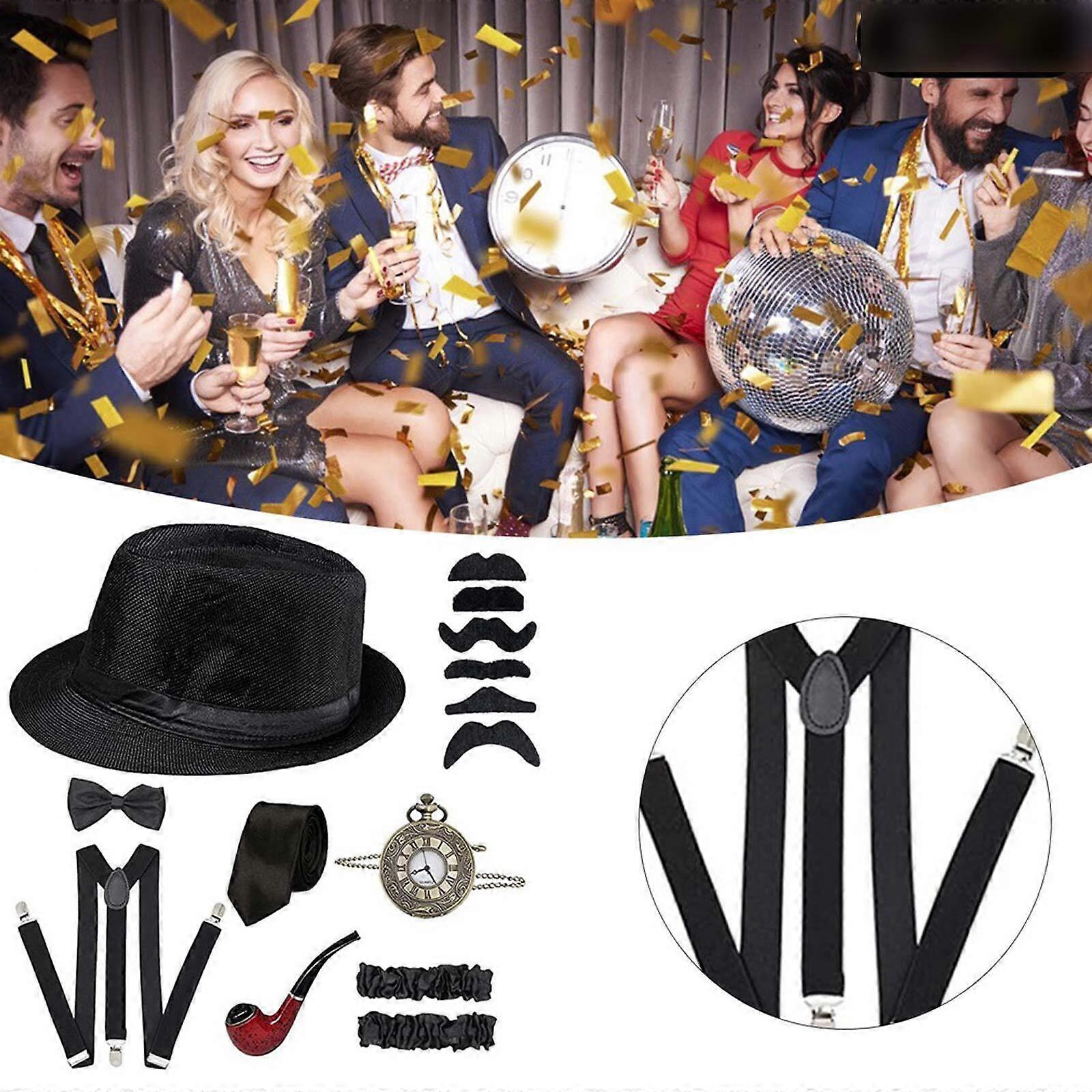 1920-luvun miesten pukuasusteet Gatsby Gangster Roaring Retro 20s Cosplay -setit, 100% uutta
