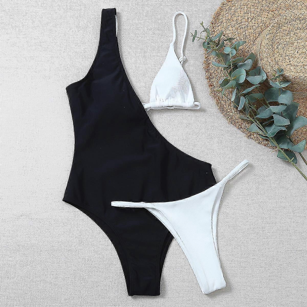 Sexy Maillot de bain Femmes Hollow Out Push Up Rembourré Patchwork Backless Maillot de bain une pièce Maillot de bain brésilien Bodysuit Monokini