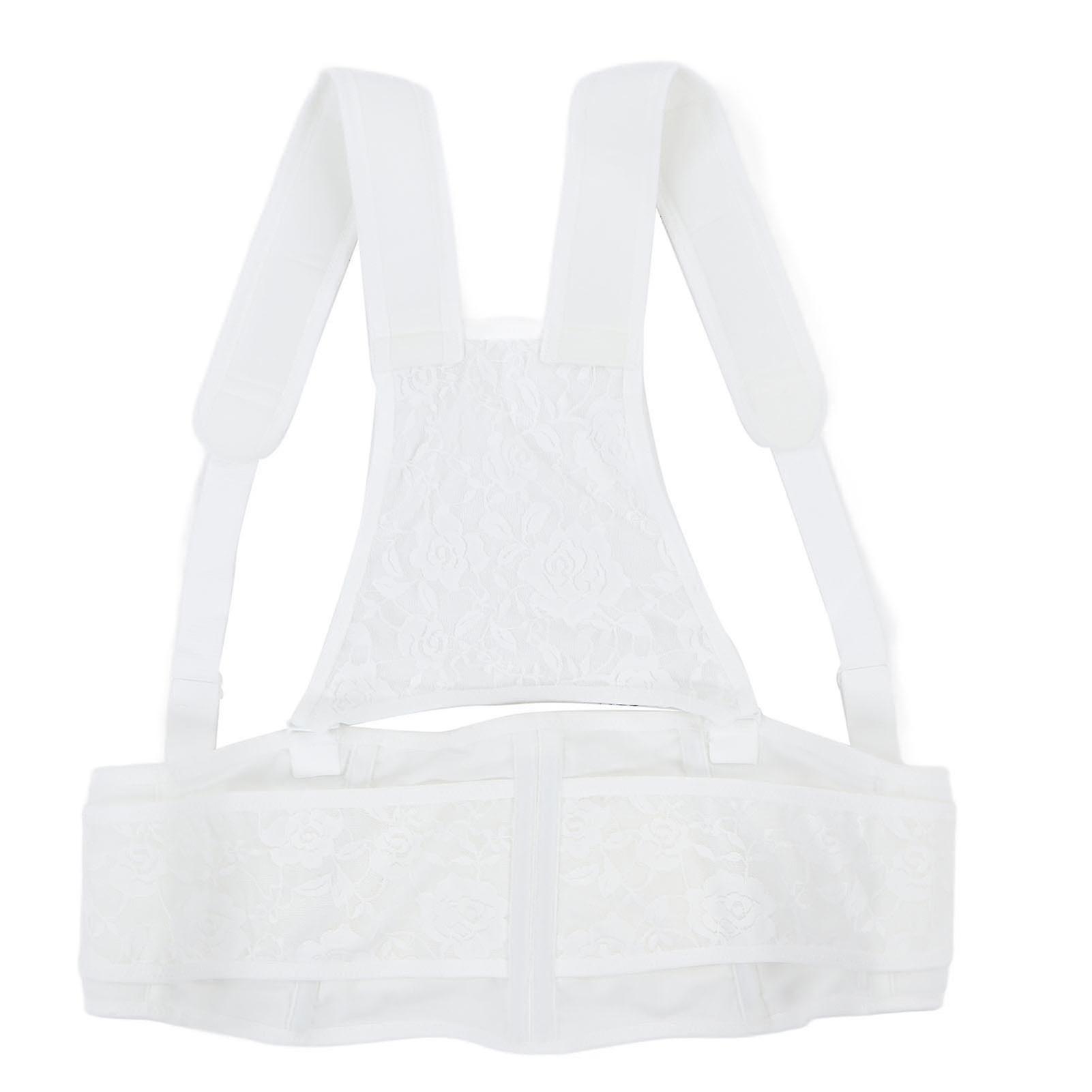 White M Adjustable Maternity Belt for Pregnancy Support