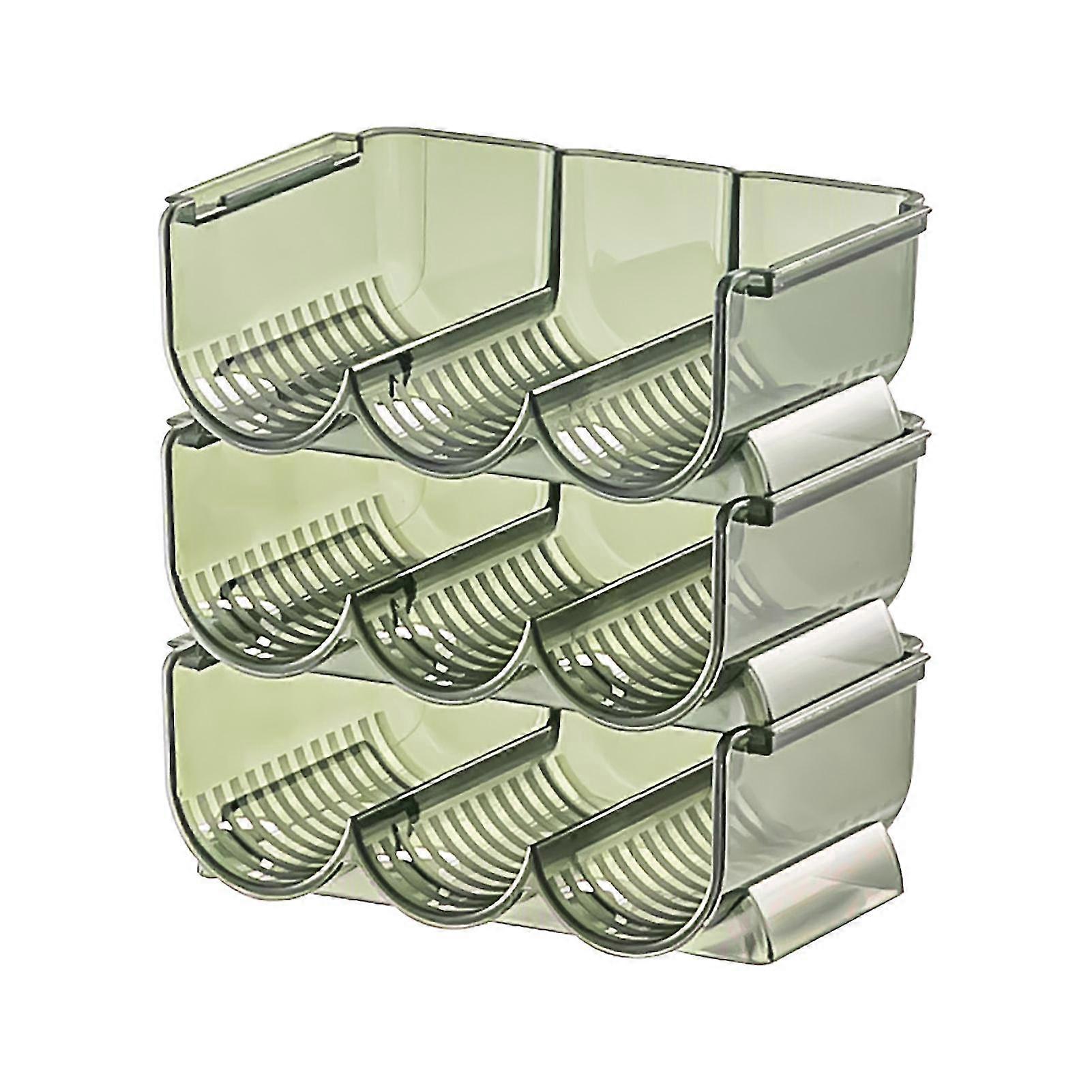 Transparent Lipstick Holder - 3pcs Clear Storage Overlay for Lip Gloss, Green Design