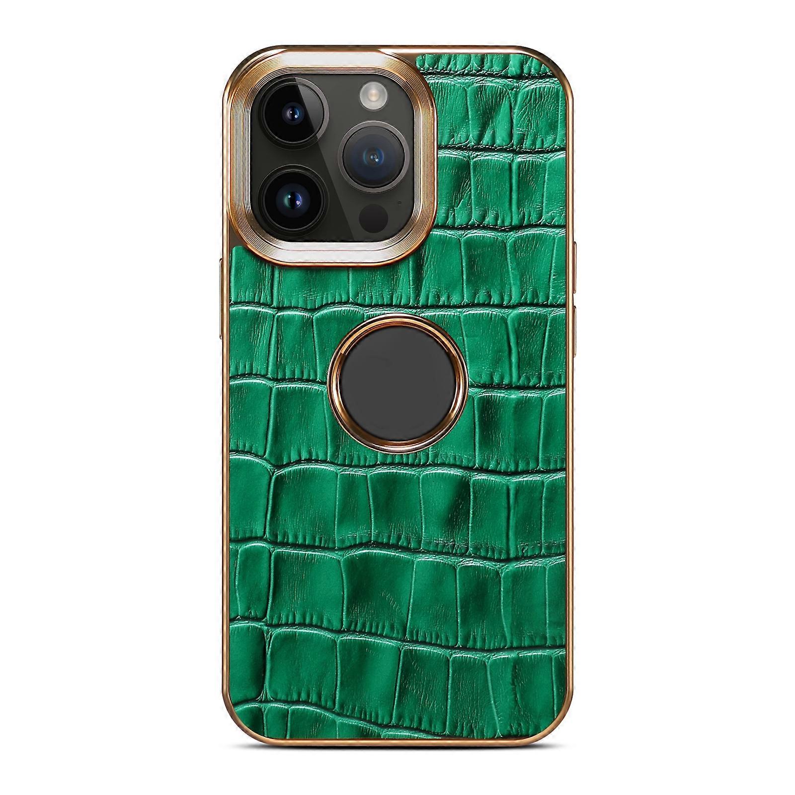 Denior Crocodile Texture PU Case For iPhone 15 Pro Max