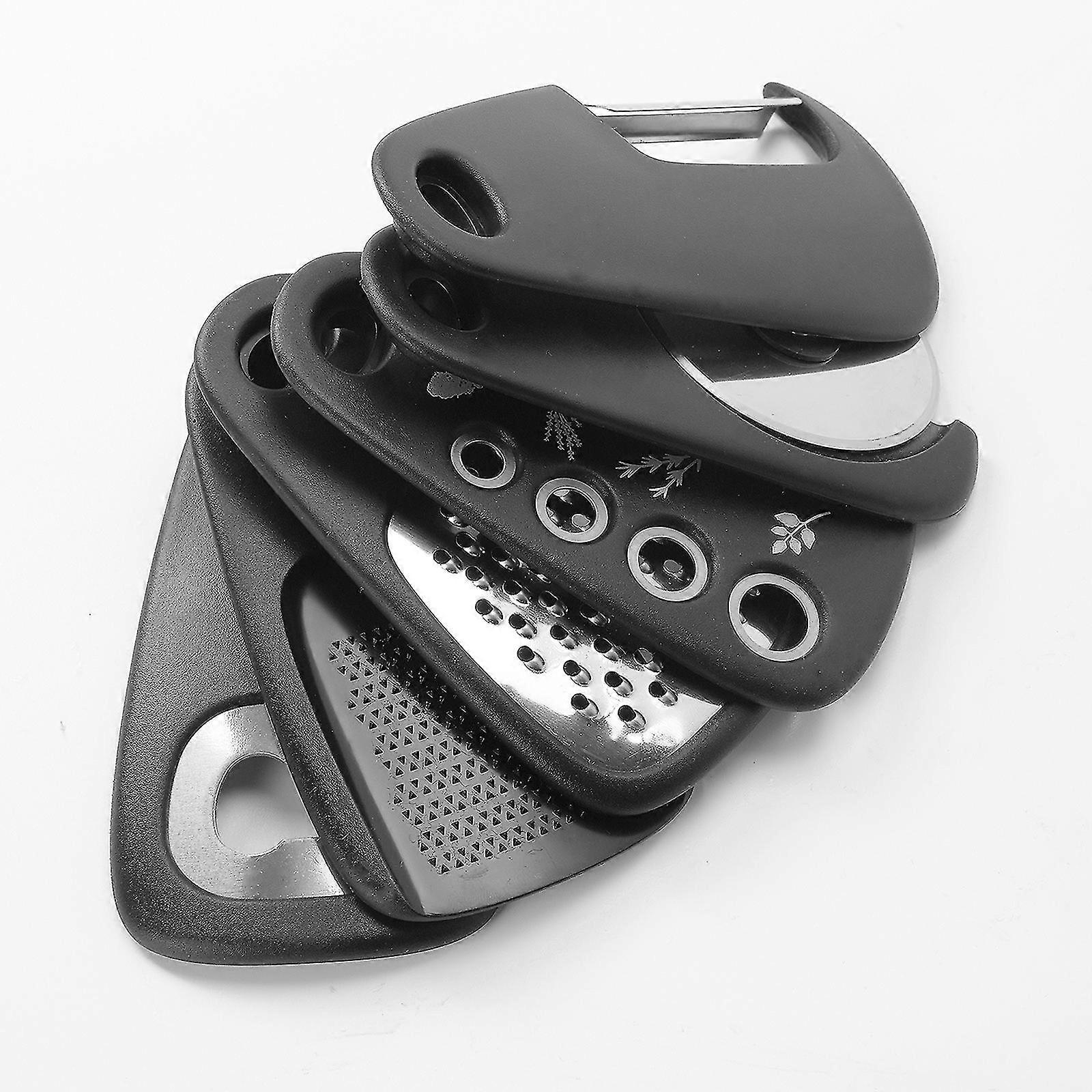 Economical Peeler Set With 6 Stackable Kitchen Tools -- Bottle Opener Garlic Grinder