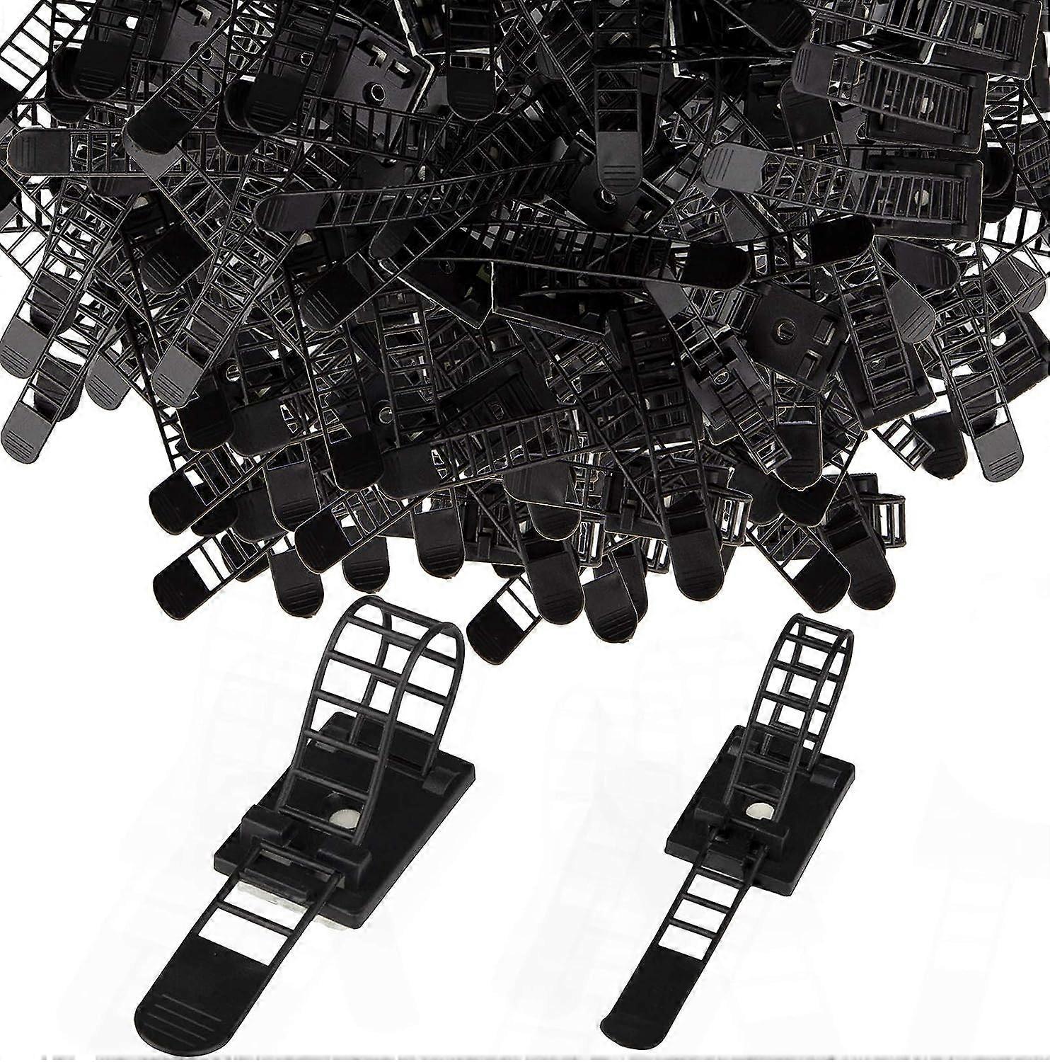 100 Pieces Cable Ties Self Adhesive Adjustable Cable Holders 2 Size Cable Wall