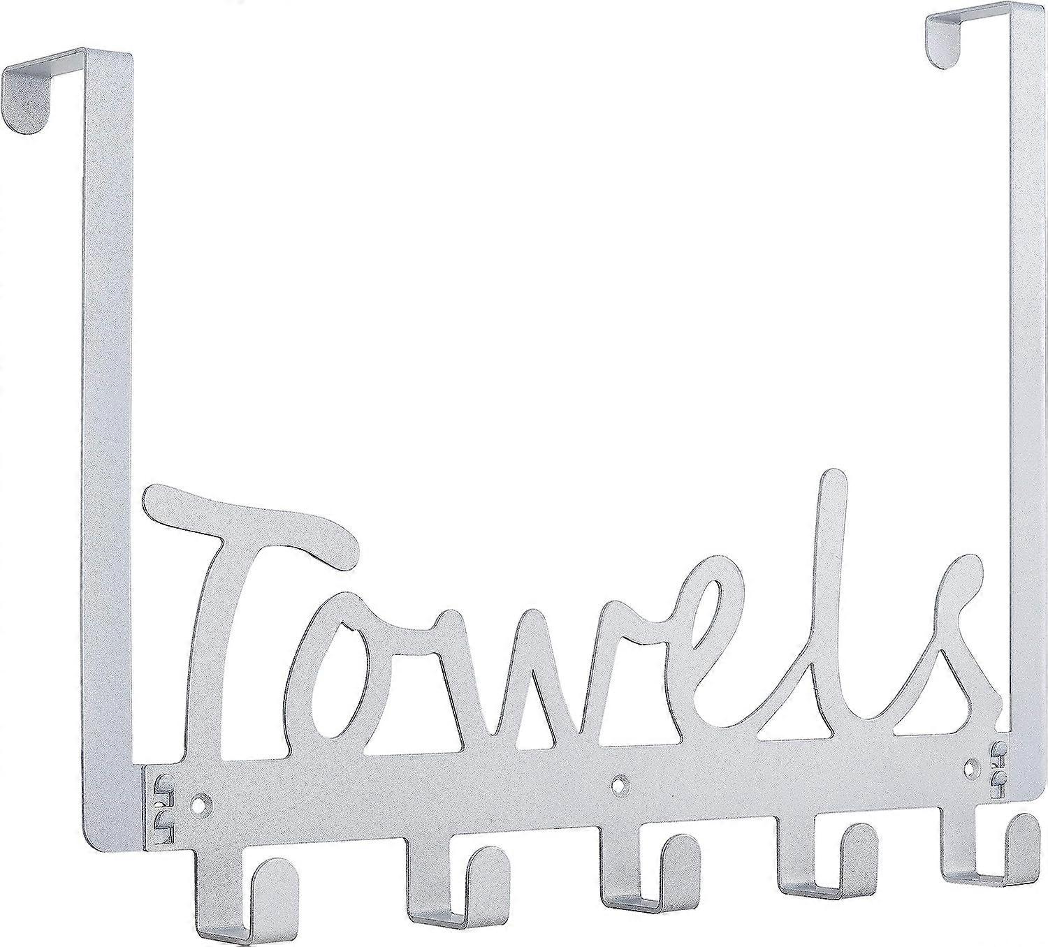 Oven yli koukut pyyheteline kylpyhuonekaapin pidike kaappi ovikoukut pyyhkeille, kylpytakit, takit laukut avaimet 5 koukkua