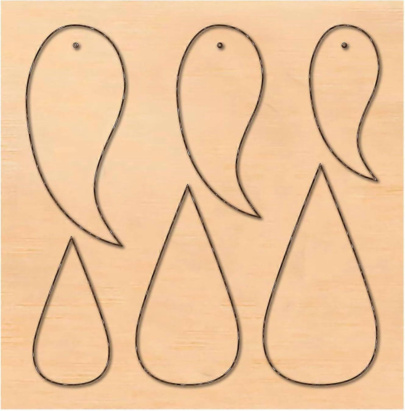 Scrapbook Prägling Trä Die Cutting Läder Mögel Drop / Comma Shape Skärande Mögel för Örhänge Smycken DIY Läder Hantverk Tillverkning INTE för Sizzix